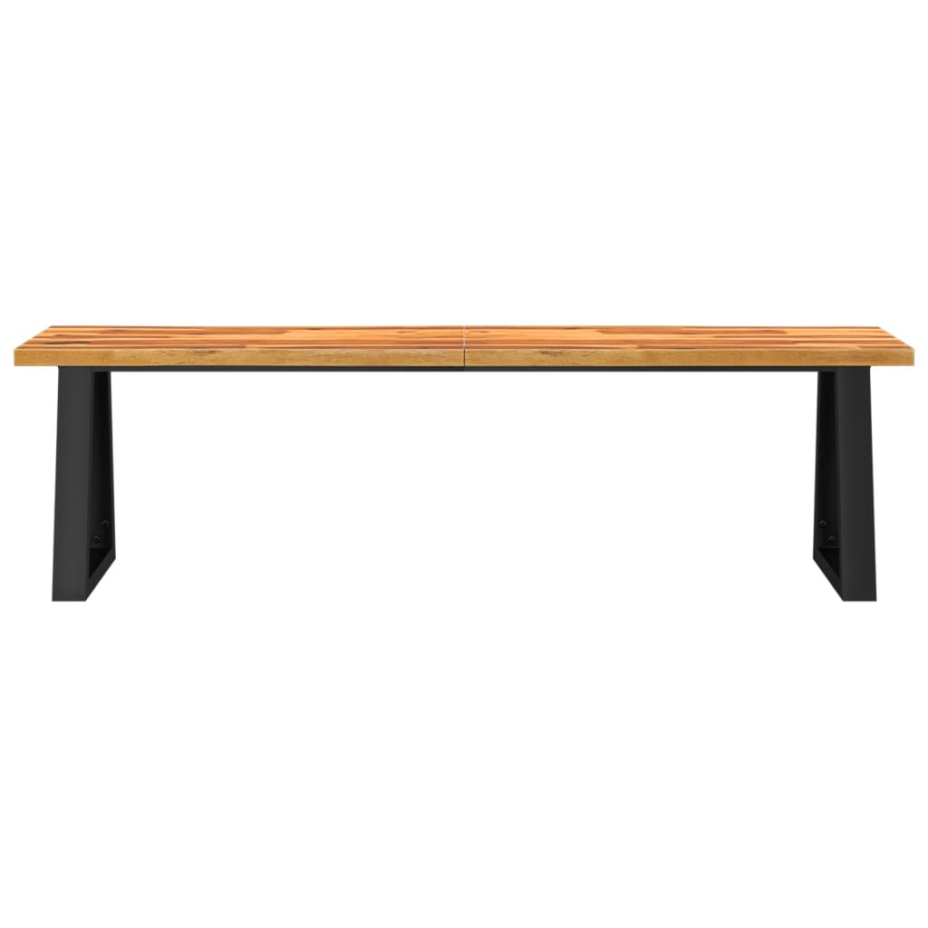 Panca con Bordi Vivi 160 cm in Legno Massello di Acacia
