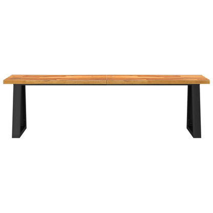 Panca con Bordi Vivi 160 cm in Legno Massello di Acacia