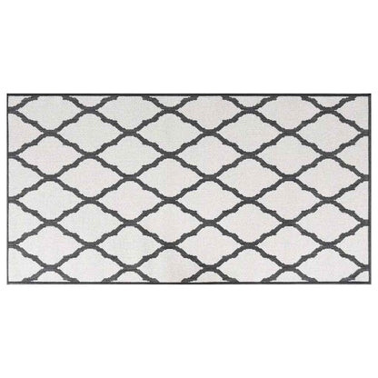 Tappeto da Esterno Grigio e Bianco 80x150 cm Design Reversibile