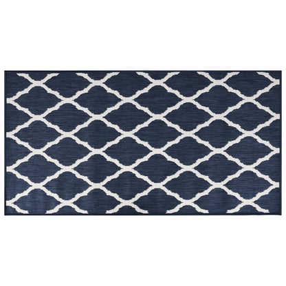 Tappeto da Esterno Navy e Bianco 80x150 cm Design Reversibile