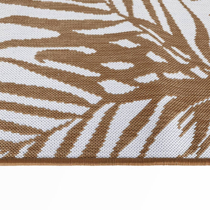 Tappeto da Esterno Marrone e Bianco 80x150 cm Reversibile