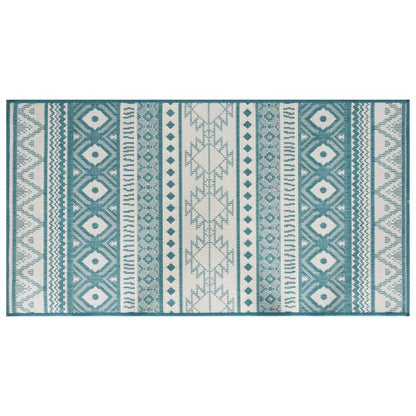 Tappeto da Esterno Aqua e Bianco 80x150 cm Design Reversibile