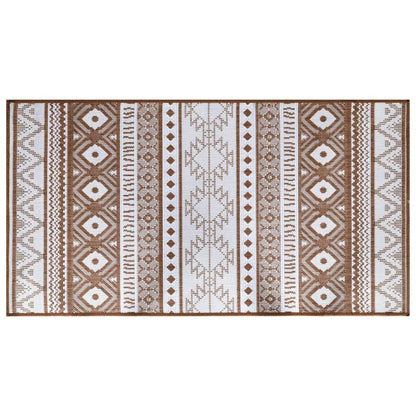 Tappeto da Esterno Marrone e Bianco 80x150 cm Reversibile