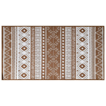 Tappeto da Esterno Marrone e Bianco 80x150 cm Reversibile