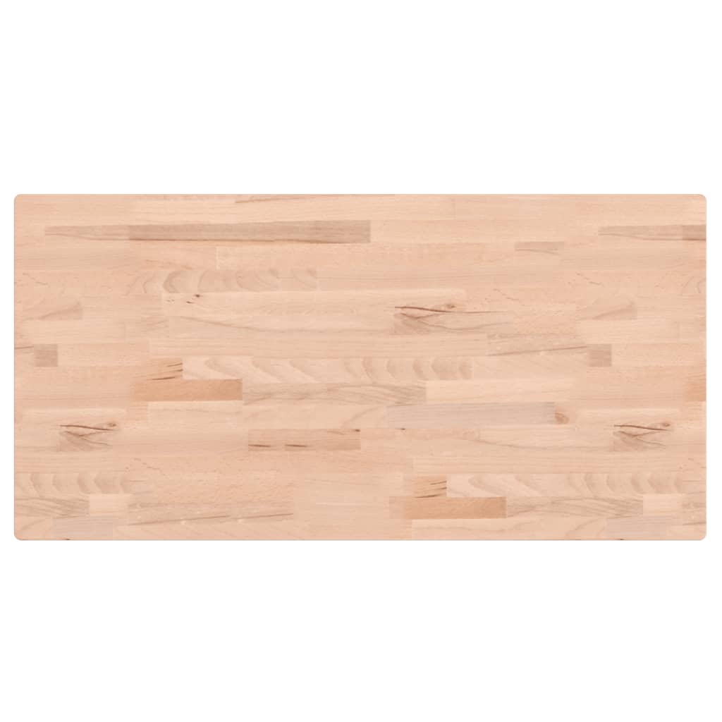 Piano Tavolo 80x40x1,5cm Rettangolare Legno Massello Faggio
