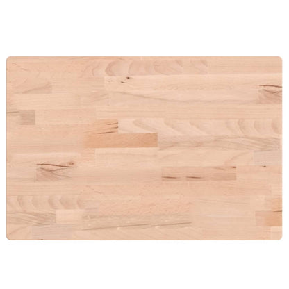 Piano Tavolo 60x40x1,5cm Rettangolare Legno Massello Faggio