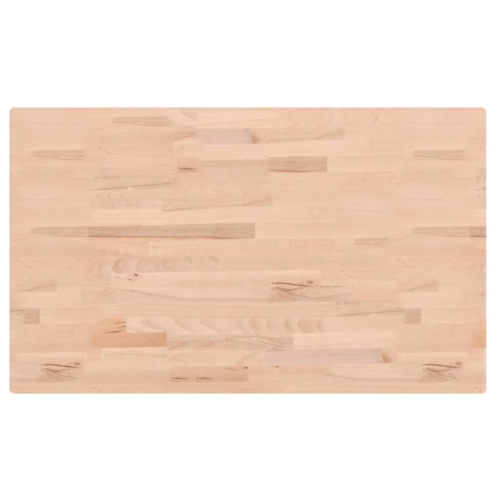 Piano Tavolo 100x60x1,5cm Rettangolare Legno Massello Faggio