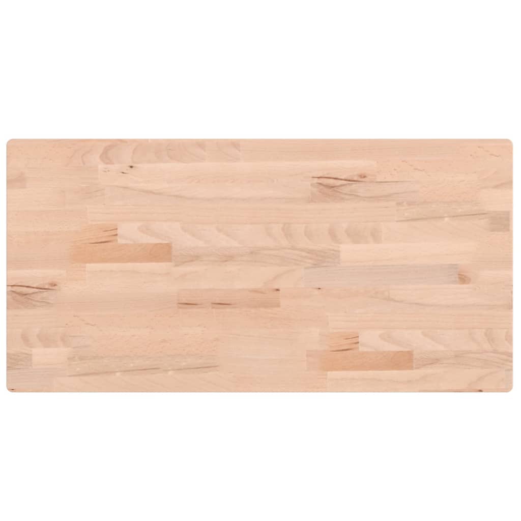 Piano Tavolo 80x40x2,5cm Rettangolare Legno Massello di Faggio
