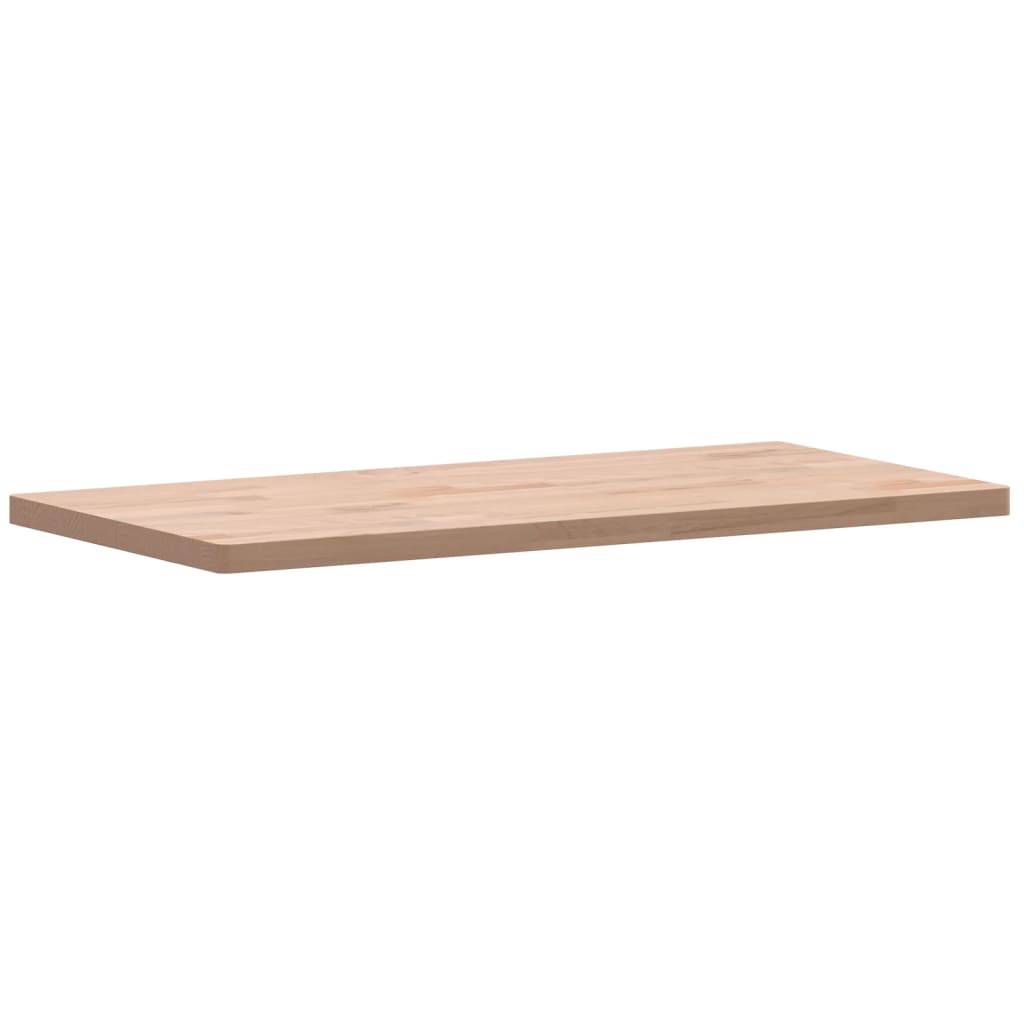 Piano Tavolo 80x40x2,5cm Rettangolare Legno Massello di Faggio