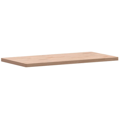 Piano Tavolo 80x40x2,5cm Rettangolare Legno Massello di Faggio
