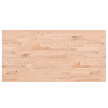 Piano Tavolo 100x50x2,5cm Rettangolare Legno Massello di Faggio