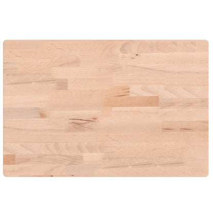 Piano Tavolo 60x40x2,5cm Rettangolare Legno Massello di Faggio
