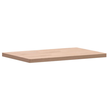 Piano Tavolo 60x40x2,5cm Rettangolare Legno Massello di Faggio