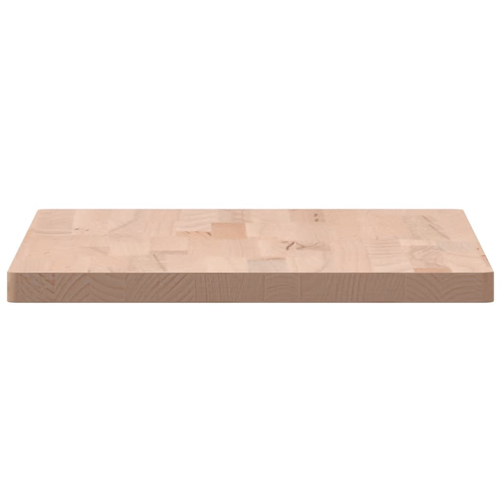 Piano Tavolo 60x40x2,5cm Rettangolare Legno Massello di Faggio