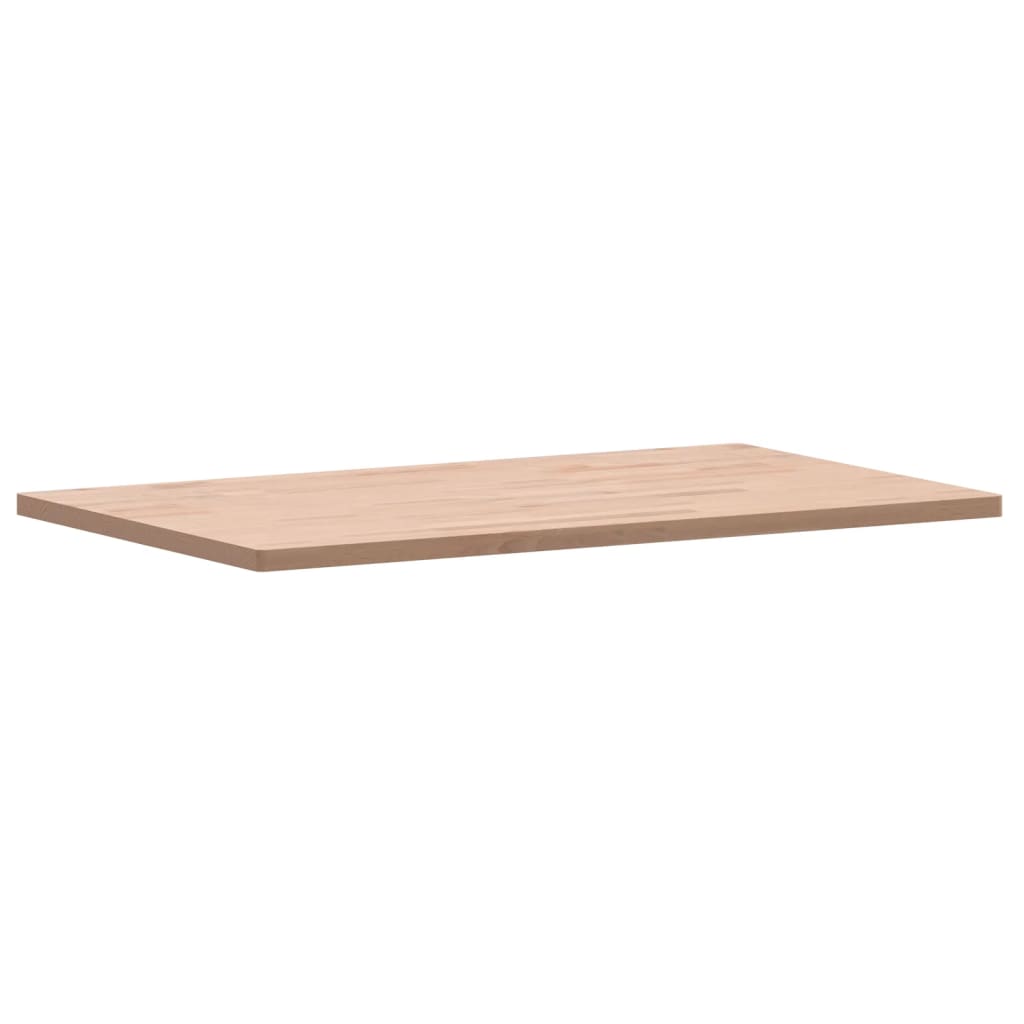 Piano Tavolo 100x60x2,5cm Rettangolare Legno Massello di Faggio