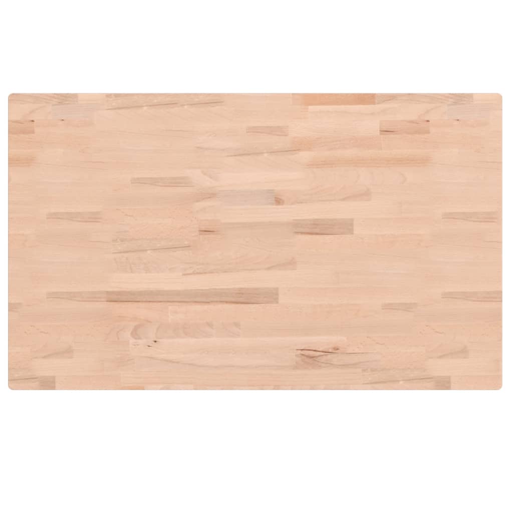 Piano Tavolo 100x60x4cm Rettangolare Legno Massello di Faggio