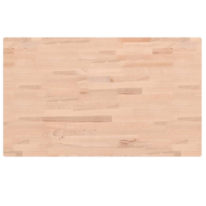 Piano Tavolo 100x60x4cm Rettangolare Legno Massello di Faggio