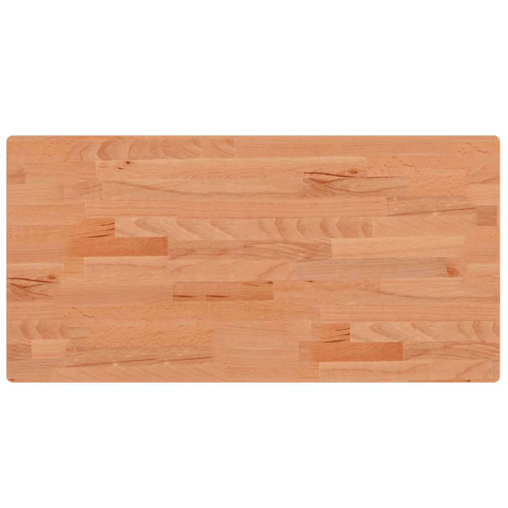 Piano Tavolo 80x40x2,5cm Rettangolare Legno Massello di Faggio