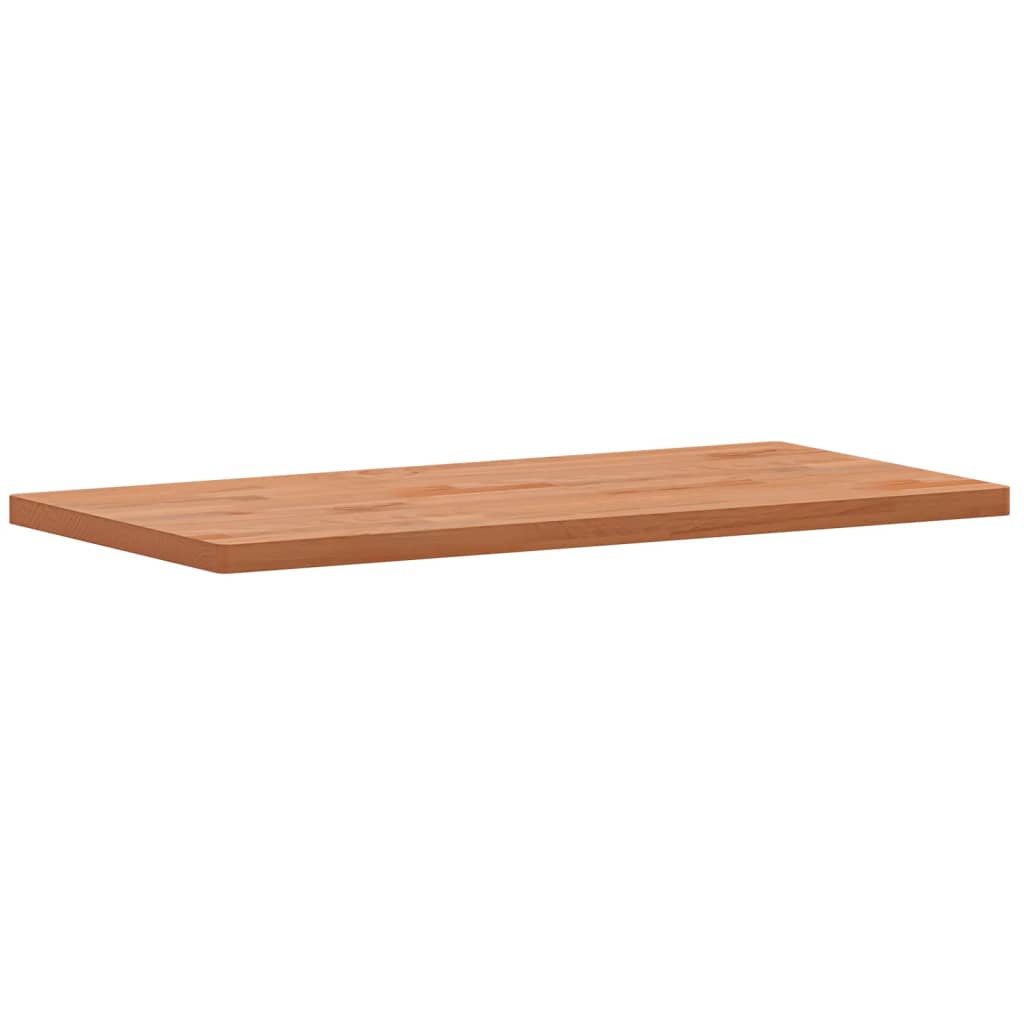 Piano Tavolo 80x40x2,5cm Rettangolare Legno Massello di Faggio