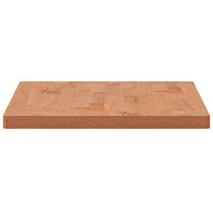 Piano Tavolo 80x40x2,5cm Rettangolare Legno Massello di Faggio