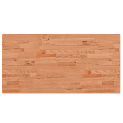 Piano Tavolo 100x50x2,5cm Rettangolare Legno Massello di Faggio
