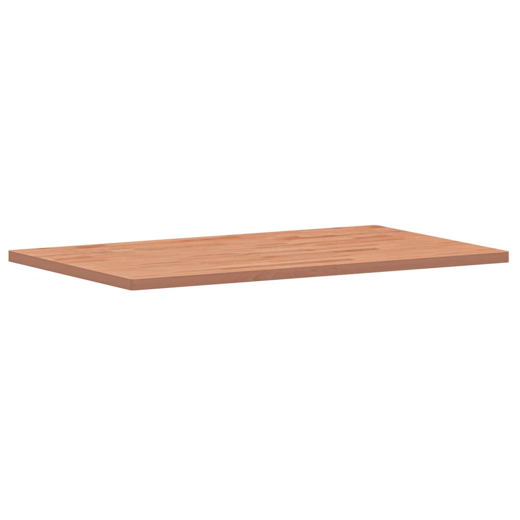Piano Tavolo 100x60x2,5cm Rettangolare Legno Massello di Faggio