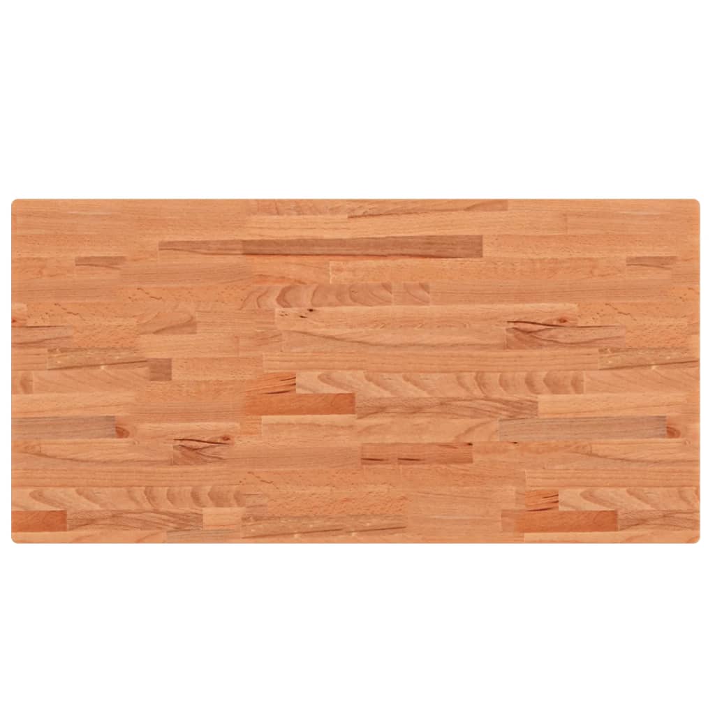 Piano Tavolo 100x50x4cm Rettangolare Legno Massello di Faggio