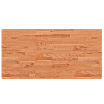 Piano Tavolo 100x50x4cm Rettangolare Legno Massello di Faggio