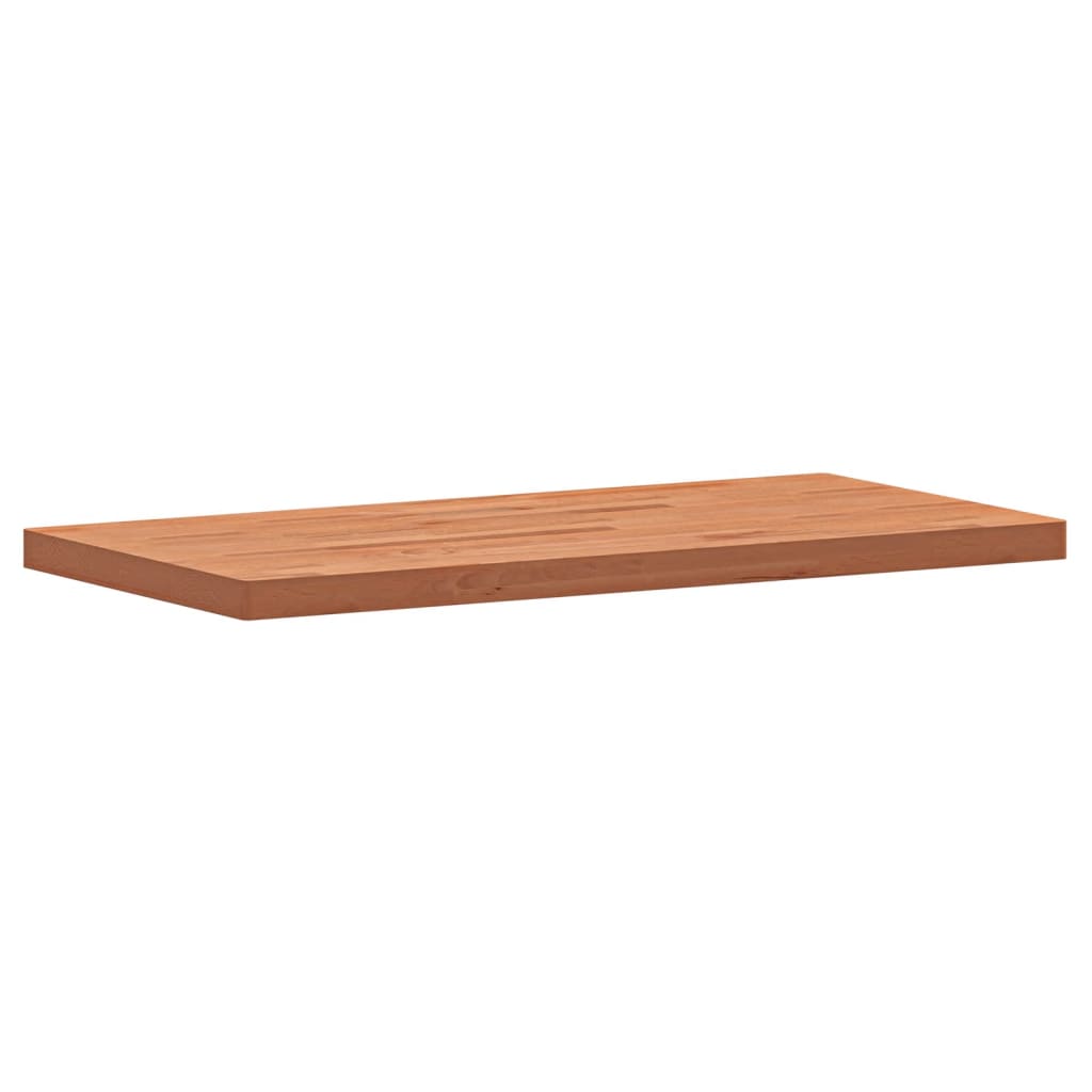 Piano Tavolo 100x50x4cm Rettangolare Legno Massello di Faggio