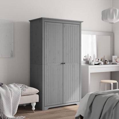Armadio BODO 99x53,5x173 cm in Legno Massello di Pino Grigio