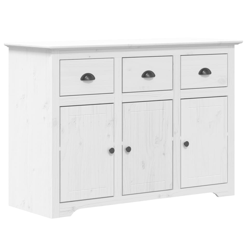 Credenza BODO 115,5x44x80 cm in Legno Massello di Pino Bianco