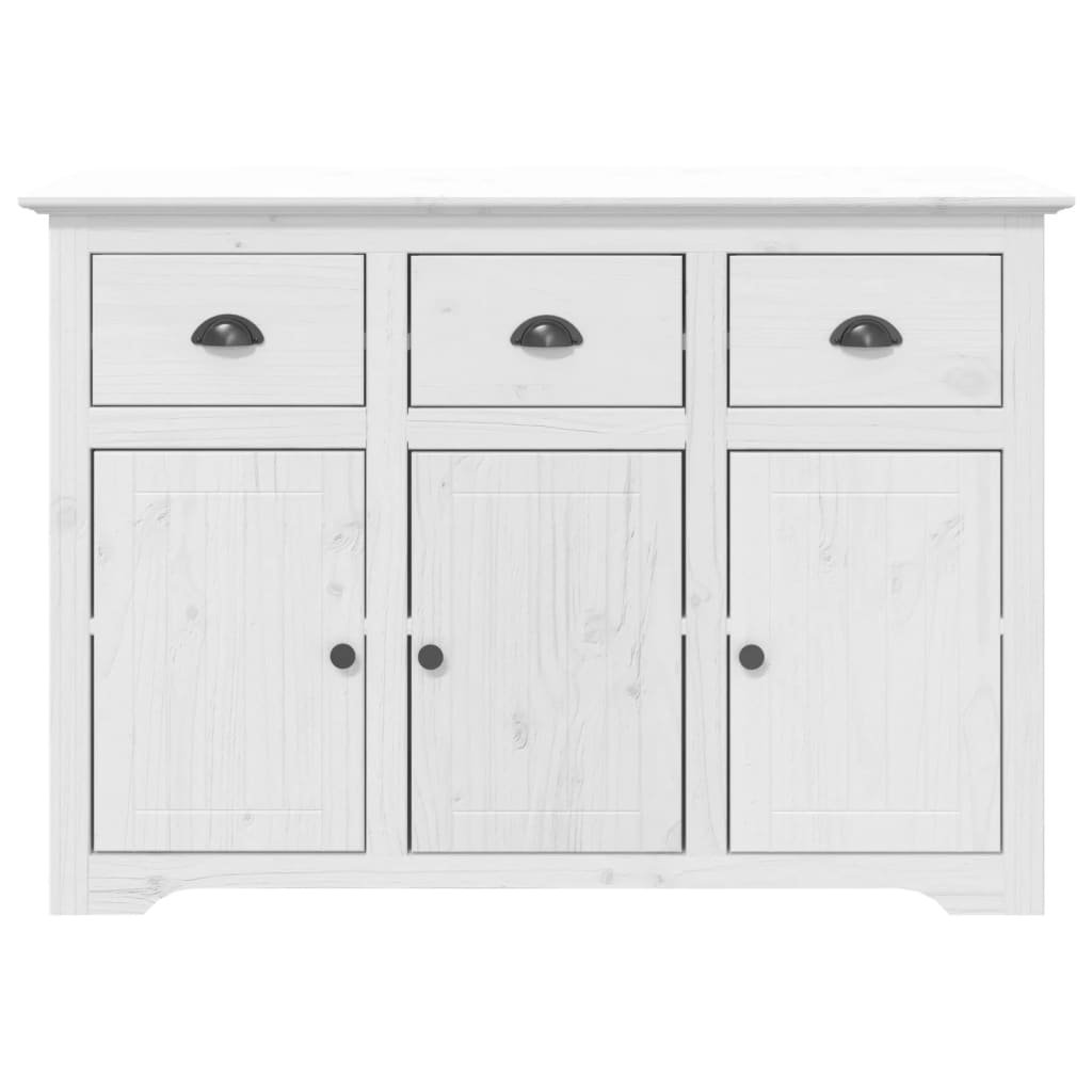 Credenza BODO 115,5x44x80 cm in Legno Massello di Pino Bianco