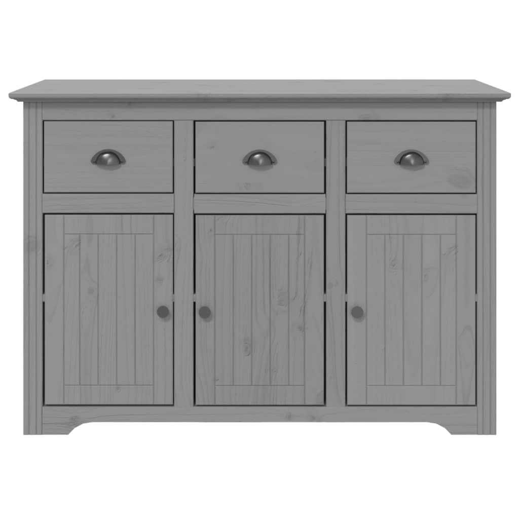 Credenza BODO 115,5x44x80 cm in Legno Massello di Pino Grigio