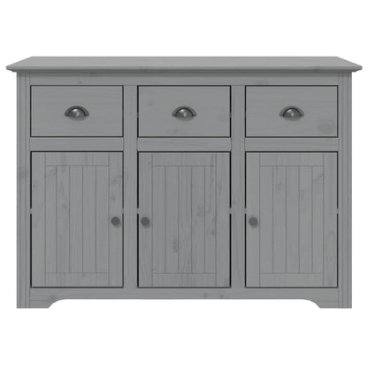 Credenza BODO 115,5x44x80 cm in Legno Massello di Pino Grigio