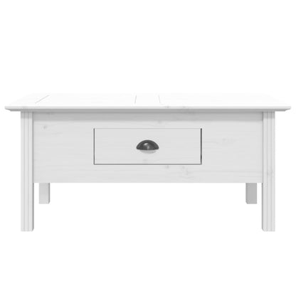 Tavolino da Salotto BODO 100x55x46cm Legno Massello Pino Bianco