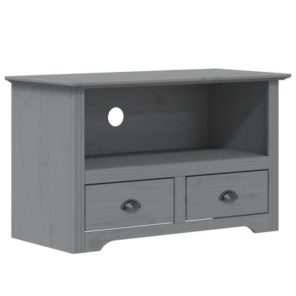 Mobile TV 2 Cassetti BODO 91,5x44,5x56 cm Massello Pino Grigio