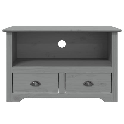 Mobile TV 2 Cassetti BODO 91,5x44,5x56 cm Massello Pino Grigio