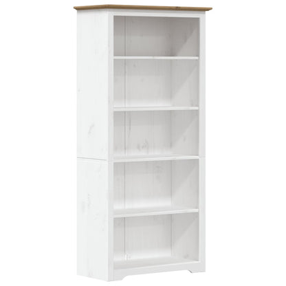 Libreria BODO 5 Ripiani 82x40x173cm Legno Massello Pino Marrone