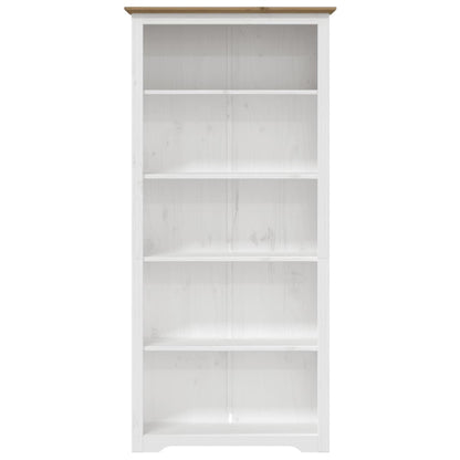 Libreria BODO 5 Ripiani 82x40x173cm Legno Massello Pino Marrone