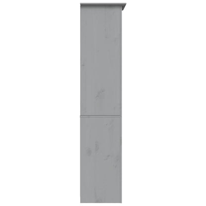 Libreria BODO 5 Ripiani 82x40x173 cm Legno Massello Pino Grigia