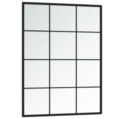 Specchi a Parete 2 pz Neri 80x60 cm in Metallo