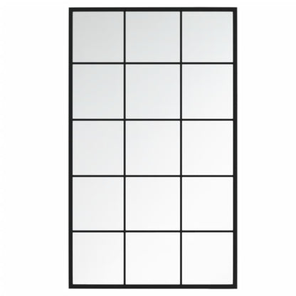 Specchi a Parete 3 pz Neri 100x60 cm in Metallo
