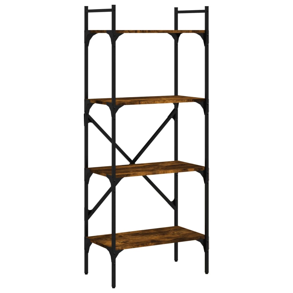 Libreria Rovere Fumo 4 Ripiani 56x31,5x138,5 cm Multistrato