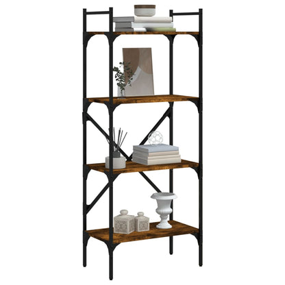 Libreria Rovere Fumo 4 Ripiani 56x31,5x138,5 cm Multistrato