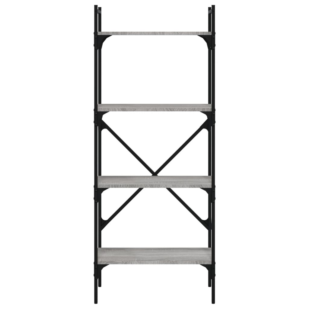 Libreria Grigio Sonoma 4 Ripiani 56x31,5x138,5 cm Multistrato