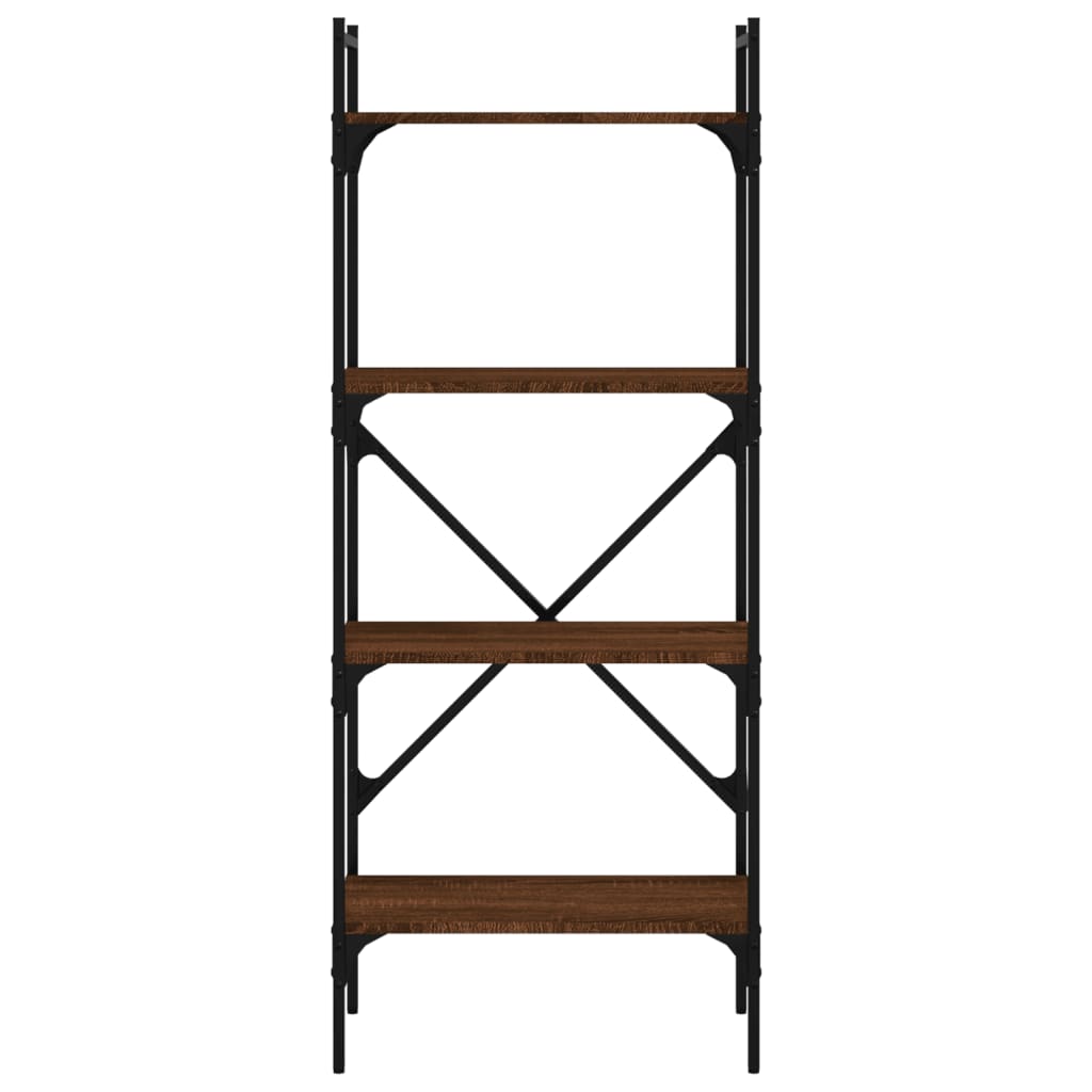 Libreria Rovere Marrone 4 Ripiani 56x31,5x138,5 cm Multistrato