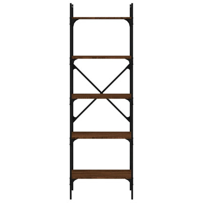 Libreria Rovere Marrone 5 Ripiani 56x31,5x174 cm Multistrato