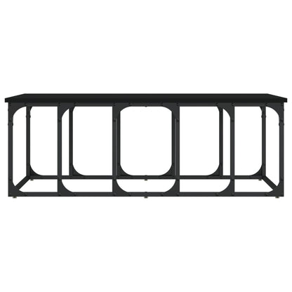 Tavolino da Salotto Nero 100x50x35,5 cm in Legno Multistrato