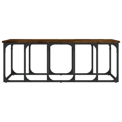 Tavolino da Salotto Rovere Fumo 100x50x35,5cm Legno Multistrato
