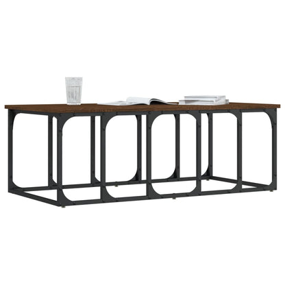 Tavolino Salotto Rovere Marrone 100x50x35,5cm Legno Multistrato
